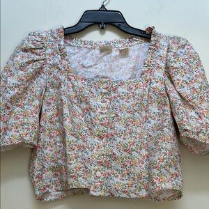 Levi’s Floral Square Neckline Blouse